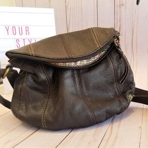 The Sak Crossbody Chocolate Leather Purse Bag